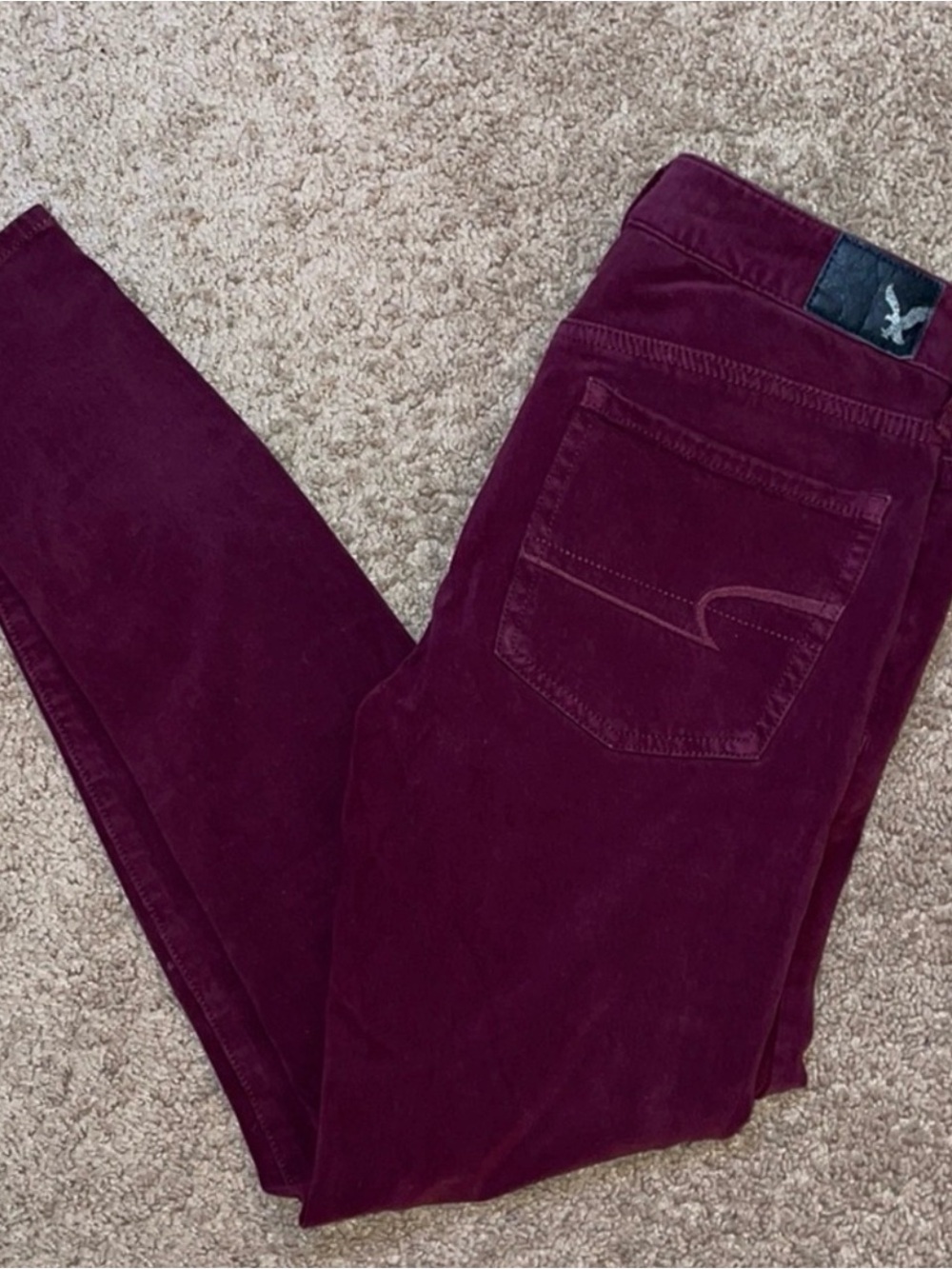 American Eagle Outfitters Wine Red Womens Skinny Jeans